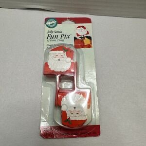 Wilton 1996‎ Jolly Santa Fun Pix NEW 12 CT